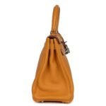 PRE-OWNED HERMÈS KELLY RETOURNE 28 MOUTARDE CLEMENCE PALLADIUM HARDWARE