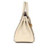 HERMÈS SPECIAL ORDER HSS BIRKIN 25 GRIS TOURTERELLE AND CRAIE TOGO BRUSHED GOLD HARDWARE