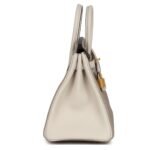 HERMÈS SPECIAL ORDER HSS BIRKIN 25 GRIS ASPHALTE AND CRAIE TOGO BRUSHED GOLD HARDWARE