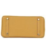 PRE-OWNED HERMÈS BIRKIN 30 CURRY TOGO PALLADIUM HARDWARE