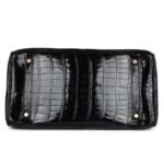 PRE-OWNED HERMÈS BIRKIN 35 BLACK SHINY POROSUS CROCODILE GOLD HARDWARE