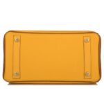 HERMÈS SPECIAL ORDER (HSS) BIRKIN 25 JAUNE AMBRE AND GOLD TOGO PERMABRASS HARDWARE