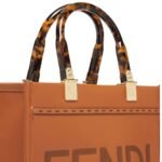 FENDI FENDI SUNSHINE SMALL BROWN CALFSKIN BAG