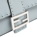 FENDI BAGUETTE LIGHT BLUE SELLERIA BAG WITH 612 HAND-SEWN TOPSTITCHES