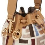 FENDI MON TRESOR MULTICOLOR CANVAS MINI-BAG WITH FF EMBROIDERY