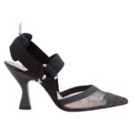 FENDI COLIBRÌ NUDE LEATHER AND SLINGBACKS WITH HIGH HEEL