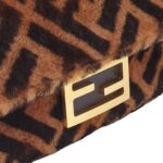 FENDI BAGUETTE MINI BROWN SHEEPSKIN BAG