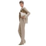 FENDI PEEKABOO ISEEU MEDIUM DOVE GRAY CALFSKIN BAG