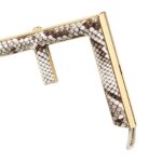 FENDI FIRST SMALL WHITE LEATHER BAG WITH EXOTIC DETAILS