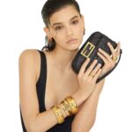 FENDI BAGUETTE MINI NAPPA LEATHER BAG WITH FF MOTIF