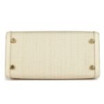 VINTAGE HERMÈS KELLY SELLIER 20 PARCHEMIN CRINOLINE AND BOX GOLD HARDWARE