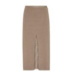 FENDI GRAY WOOL SKIRT