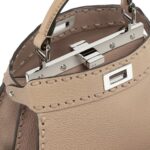 FENDI PEEKABOO ISEEU PETITE SELLERIA BAG WITH 306 HAND SEWN STITCHES