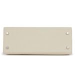 HERMÈS SPECIAL ORDER (HSS) KELLY SELLIER 25 CRAIE AND GRIS MOUETTE EPSOM BRUSHED PALLADIUM HARDWARE