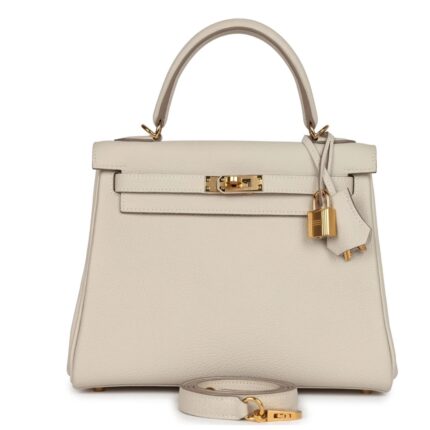 HERMÈS KELLY RETOURNE 25 CRAIE TOGO GOLD HARDWARE