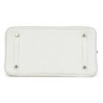 PRE-OWNED HERMÈS BIRKIN 30 WHITE CLEMENCE PALLADIUM HARDWARE