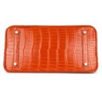 PRE-OWNED HERMÈS BIRKIN 30 ORANGE SHINY POROSUS CROCODILE PALLADIUM HARDWARE