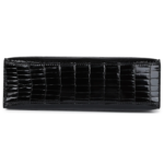 HERMÈS KELLY POCHETTE BLACK SHINY POROSUS CROCODILE GOLD HARDWARE