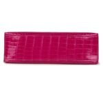 HERMÈS KELLY POCHETTE ROSE SCHEHERAZADE SHINY ALLIGATOR GOLD HARDWARE
