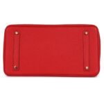 PRE-OWNED HERMÈS BIRKIN 35 ROUGE TOMATE TOGO GOLD HARDWARE