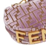 FENDI FENDIGRAPHY MINI MAUVE PINK FF JACQUARD VELVET MINI-BAG