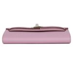 HERMÈS KELLY WALLET TO GO MAUVE SYLVESTRE EPSOM PALLADIUM HARDWARE