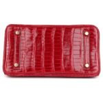 HERMÈS BIRKIN 25 BRAISE SHINY POROSUS CROCODILE GOLD HARDWARE