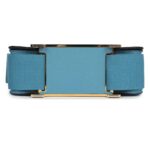 HERMÈS GETA BLUE JEAN CHEVRE MYSORE GOLD HARDWARE