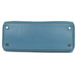 VINTAGE HERMÈS KELLY RETOURNE 28 BLUE JEAN GULLIVER PALLADIUM HARDWARE