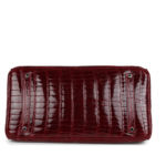PRE-OWNED HERMÈS BIRKIN 35 ROUGE H SHINY POROSUS CROCODILE PALLADIUM HARDWARE