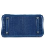 HERMÈS BIRKIN 25 BLEU SAPHIR LIZARD PALLADIUM HARDWARE
