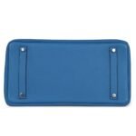 PRE-OWNED HERMÈS BIRKIN 35 MYKONOS CLEMENCE PALLADIUM HARDWARE