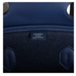 HERMÈS BIRKIN 35 BLEU NUIT FEUTRE WOOL AND BLEU DE MALTE SWIFT PALLADIUM HARDWARE
