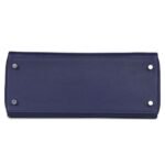 PRE-OWNED HERMÈS KELLY RETOURNE 28 BLEU ENCRE VERSO EVERCOLOR PALLADIUM HARDWARE