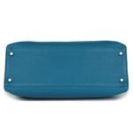 PRE-OWNED HERMÈS KELLY RETOURNE 35 COBALT CLEMENCE GOLD HARDWARE