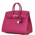 HERMÈS BIRKIN SELLIER 25 ROSE POURPRE VEAU MADAME PALLADIUM HARDWARE
