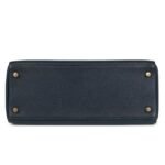 VINTAGE HERMÈS KELLY RETOURNE 28 BLEU MARINE COURCHEVEL GOLD HARDWARE