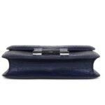 HERMÈS CONSTANCE 1-24 BLEU SAPHIR MATTE ALLIGATOR MARQUETTE PALLADIUM HARDWARE