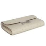 HERMÈS CONSTANCE WALLET TO GO BETON OSTRICH PALLADIUM HARDWARE