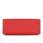 HERMÈS KELLY SELLIER 25 ROUGE DE COEUR VERSO EPSOM PALLADIUM HARDWARE