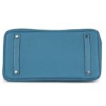PRE-OWNED HERMÈS BIRKIN 35 BLUE JEAN TOGO PALLADIUM HARDWARE