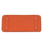 PRE-OWNED HERMÈS SHOULDER BIRKIN 42 JPG ORANGE H CLEMENCE GOLD HARDWARE