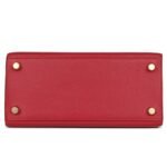 VINTAGE HERMÈS KELLY SELLIER 20 ROUGE VIF COURCHEVEL GOLD HARDWARE