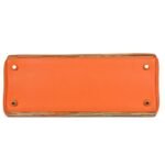 PRE-OWNED HERMÈS KELLY RETOURNE 28 VIBRATO ORANGE EVERCALFGOLD HARDWARE