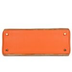 PRE-OWNED HERMÈS KELLY RETOURNE 28 VIBRATO ORANGE EVERCALFGOLD HARDWARE
