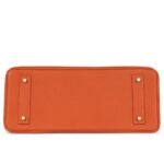PRE-OWNED HERMÈS SHOULDER BIRKIN 42 JPG ORANGE H CLEMENCE GOLD HARDWARE