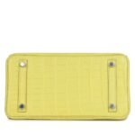 HERMÈS BIRKIN 25 LIME MATTE ALLIGATOR PALLADIUM HARDWARE