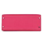 PRE-OWNED HERMÈS KELLY SELLIER 28 ROSE TYRIEN EPSOM PALLADIUM HARDWARE