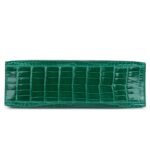 HERMÈS KELLY POCHETTE EMERALD SHINY POROSUS CROCODILE GOLD HARDWARE