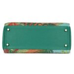 CUSTOM TROPICAL SWAROVSKI CRYSTAL HERMÈS KELLY RETOURNE 28 VERT VERTIGO CLEMENCE GOLD HARDWARE